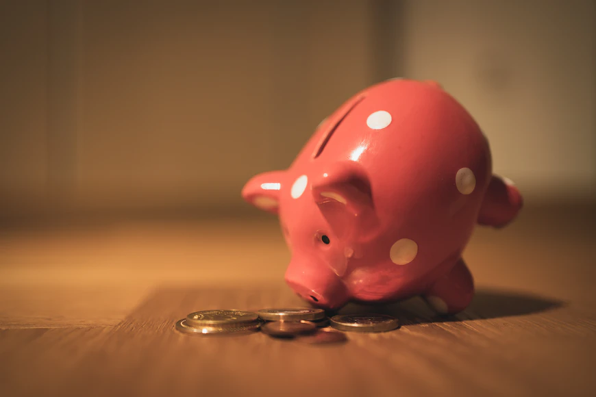 コインと豚の貯金箱